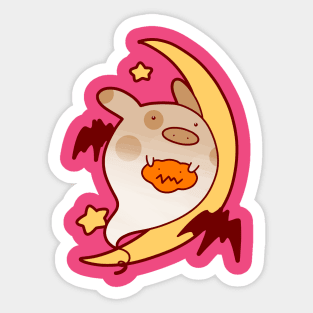 Halloween Ghost Pig Sticker